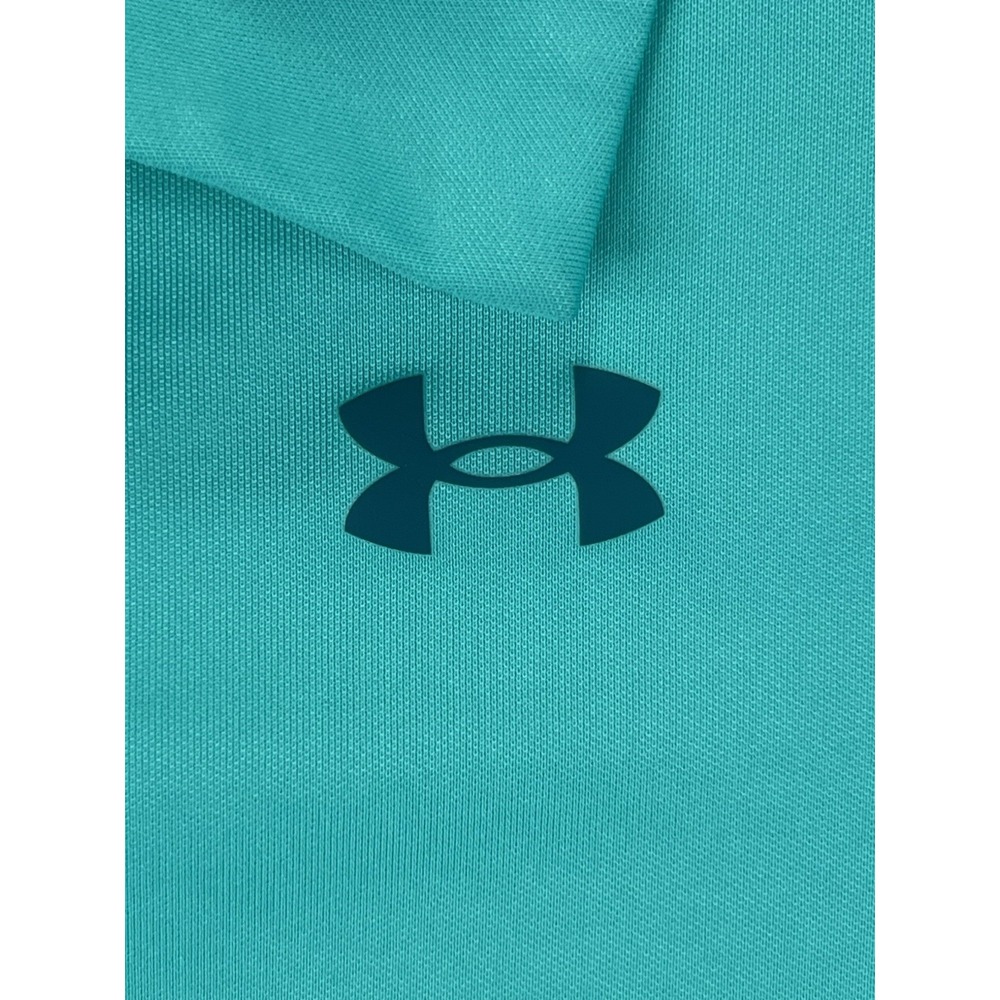 Under‎ Armour Youth XL Golf Polo Shirt Loose Fit Teal Green Short Sleeve Boys - Picture 2 of 10